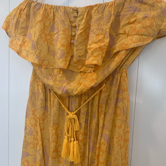 Free People Rays of Gold Strapless Jumpsuit XS - Picture 8 of 10